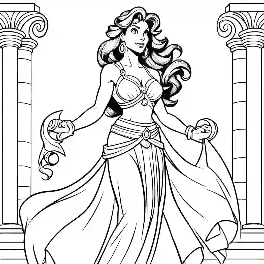 Megara from Hercules coloring pages